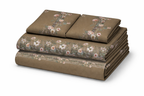 King Size Cotton Bedsheet Set with 2 Pillow Cases - Earthy Brown