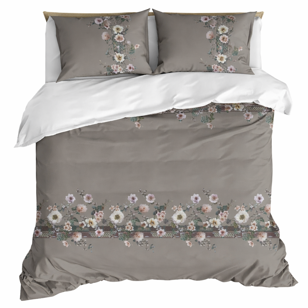 King Size Cotton Bedsheet Set with 2 Pillow Cases - Soft Sage