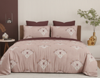King Size Cotton Bedsheet Set with 2 Pillow Cases - Blush Petal