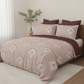 King Size Cotton Bedsheet Set with 2 Pillow Cases - Blush Petal